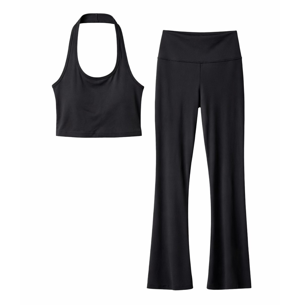 Muses Only High Waist Barre Flared Legging + Halter Set